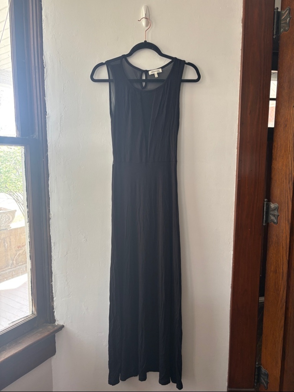 Monteau Black Sleeveless Maxi Dress with Keyhole Back